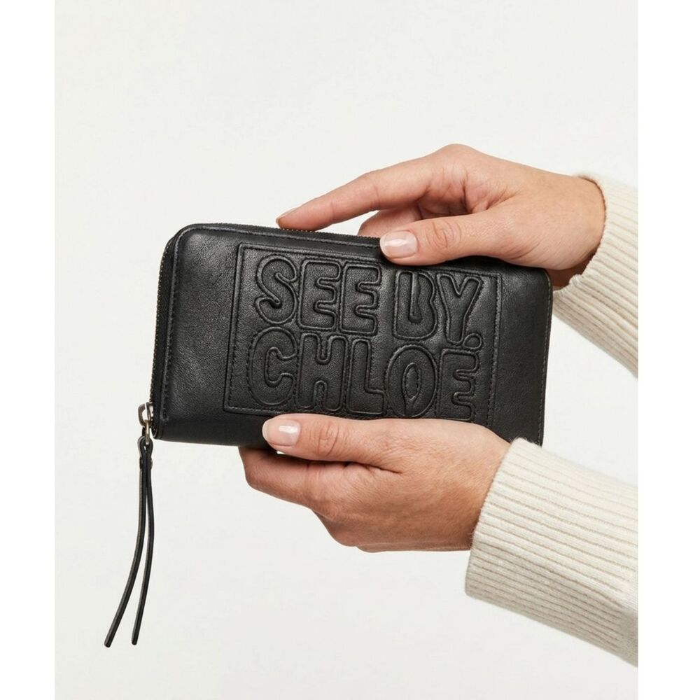 See by Chloé Black Zippy Wallet for Women